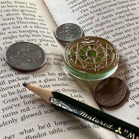 Real Four Leaf Clover Good Luck Pocket Token, Preserved, 1.25", Including Metal Ornament (Dream Catcher) in Saudi Arabia