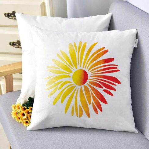 Flower Stencils for Painting on Wood Crafts Reusable Daisy Stencil Art Paint on Wall Canvas Pattern Spring Floral Paint Stencils for Card Making Fabric Shirt Furniture (15 Daisy 6in) in Saudi Arabia