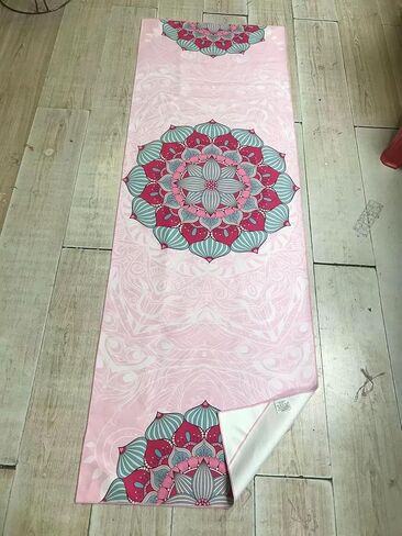 Yoga mat Towel with Corner Pockets - Soft and Sweat-Absorbent Yoga Blanket, 24" x 72" inches - Hot Yoga Mat Towel - Quick Drying Towel - Microfiber Beach Towels - Yoga Towels for hot Yoga Non Slip in Saudi Arabia
