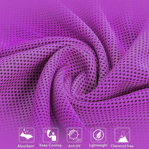 Gillna Cooling Towels for Neck and Face,10 Packs Ice Towel (36"x 12")，Soft Breathable Chilly Towel,Instant Microfiber Towels for Yoga, Fishing,Sport,Fitness and Running in Kuwait