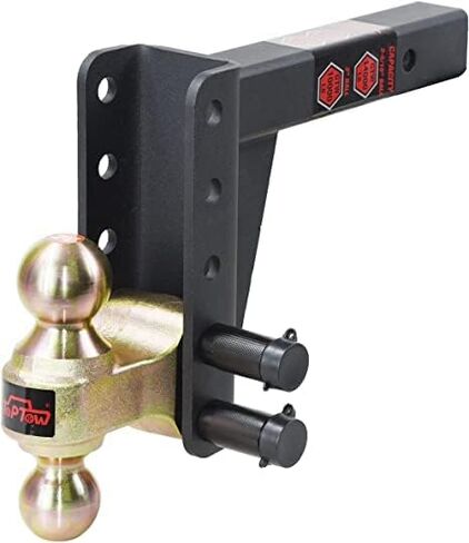 TOPTOW 64352 Adjustable Trailer Tow Hitch Mount with Dual Ball 2" & 2-5/16", 8-1/2" Drop, 2" Receiver Shank, 14,000lbs Capacity… in Kuwait