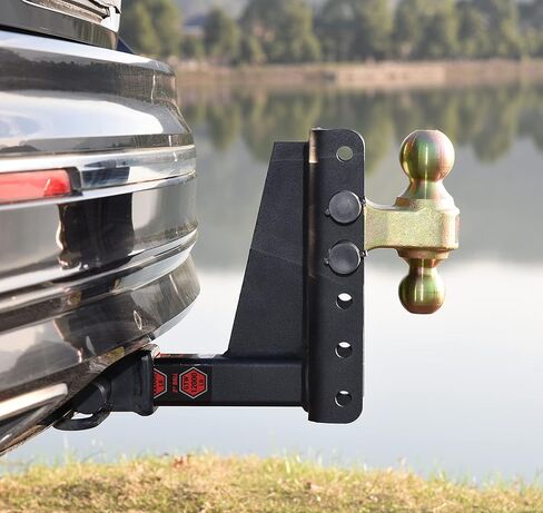 TOPTOW 64352 Adjustable Trailer Tow Hitch Mount with Dual Ball 2" & 2-5/16", 8-1/2" Drop, 2" Receiver Shank, 14,000lbs Capacity… in Kuwait