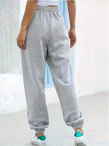 RoseSeek Women's Baggy Sweatpants High Elastic Waist Loose Jogger Pants Workout Gym Pants with Pocket in Saudi Arabia