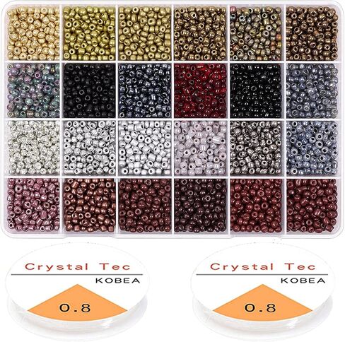 4mm Glass Seed Beads, 6/0 Small Pony Beads Jewelry Friendship Bracelet Making Kit, Tiny Waist Letter Beads, DIY Art Craft Gifts in Saudi Arabia