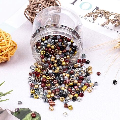 4mm Glass Seed Beads, 6/0 Small Pony Beads Jewelry Friendship Bracelet Making Kit, Tiny Waist Letter Beads, DIY Art Craft Gifts in Saudi Arabia