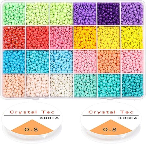 4mm Glass Seed Beads, 6/0 Small Pony Beads Jewelry Friendship Bracelet Making Kit, Tiny Waist Letter Beads, DIY Art Craft Gifts in Saudi Arabia