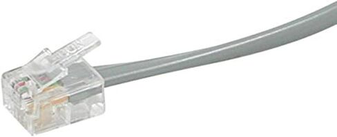 C2G 02973 RJ11 6P4C Straight Modular Cable, Silver (25 Feet, 7.62 Meters) in Saudi Arabia