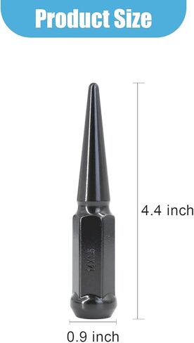 M14x1.5 صواميل العروة السوداء 32 قطعة + أداة، 14x1.5 مم صواميل العروة متوافقة مع Ford F250 F350 Ram 2500 3500 GMC Sierra Savana Chevy Express معظم 8 عجلات 4 العروة in Kuwait