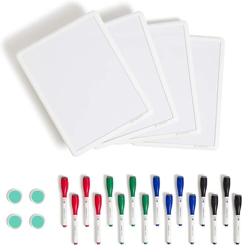 U Brands Contempo Magnetic Dry Erase Board Kit, 8.5"x11", White Modern Frame, includes 4 Markers and Magnet in Saudi Arabia