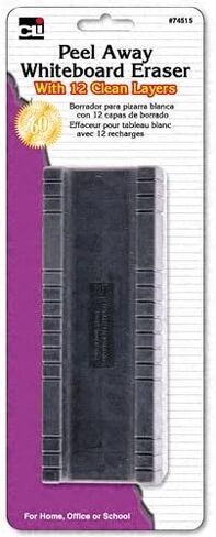 Charles Leonard Whiteboard Eraser with 12 Peel Away Layers- Instantly Renew Your Surface, 5" Felt Eraser 1-Pack (74515) in Saudi Arabia