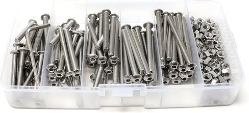 iexcell 150 Pcs M5 x 40/45/50/55/60 Stainless Steel 304 Hex Socket Button Head Cap Screws Bolts Nuts Assortment Kit in Saudi Arabia