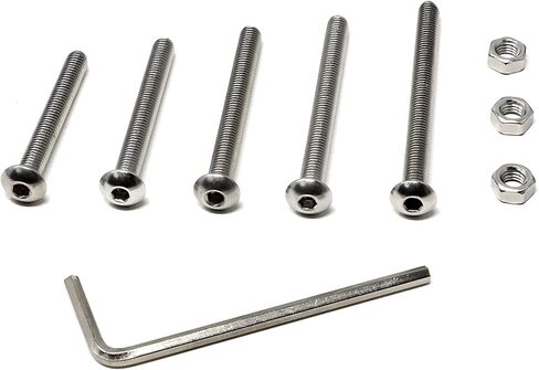 iexcell 150 Pcs M5 x 40/45/50/55/60 Stainless Steel 304 Hex Socket Button Head Cap Screws Bolts Nuts Assortment Kit in Saudi Arabia