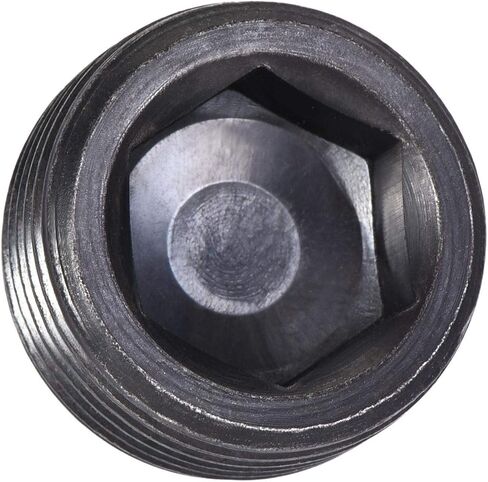 uxcell الكربون الصلب الداخلي عرافة الموضوع مقبس الأنابيب، M24x1.5 ذكر الموضوع غطاء الأنابيب السوداء، لأنابيب الحديقة صمام الملف اللولبي الهوائي، 3 قطع in Saudi Arabia