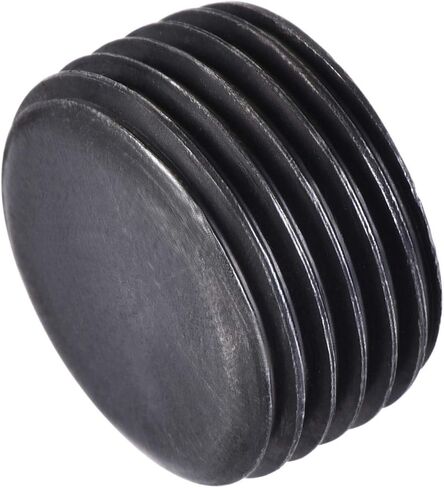 uxcell الكربون الصلب الداخلي عرافة الموضوع مقبس الأنابيب، M24x1.5 ذكر الموضوع غطاء الأنابيب السوداء، لأنابيب الحديقة صمام الملف اللولبي الهوائي، 3 قطع in Saudi Arabia