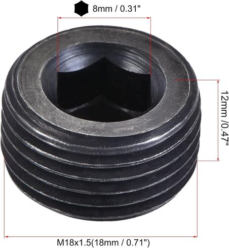 uxcell الكربون الصلب الداخلي عرافة الموضوع مقبس الأنابيب، M24x1.5 ذكر الموضوع غطاء الأنابيب السوداء، لأنابيب الحديقة صمام الملف اللولبي الهوائي، 3 قطع in Saudi Arabia