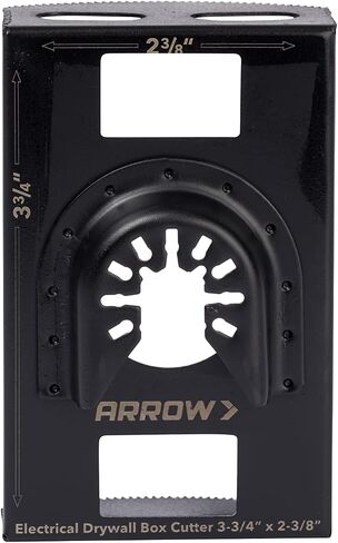 مجموعة ملحقات الأدوات المتأرجحة Arrow OSCELEC2-EK المكونة من 3 قطع للمشروعات الكهربائية، تتضمن شفرة أداة الحوائط الجافة 4 في 1، وشفرات قطع صندوق كهربائي 1 عصابة و2 عصابة، عالمية، تناسب معظم الأدوات المتعددة in Saudi Arabia