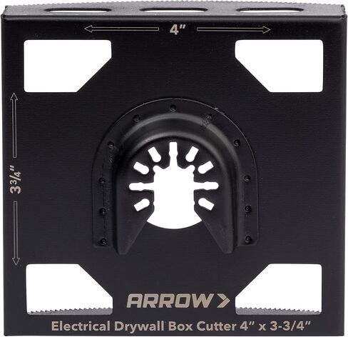 مجموعة ملحقات الأدوات المتأرجحة Arrow OSCELEC2-EK المكونة من 3 قطع للمشروعات الكهربائية، تتضمن شفرة أداة الحوائط الجافة 4 في 1، وشفرات قطع صندوق كهربائي 1 عصابة و2 عصابة، عالمية، تناسب معظم الأدوات المتعددة in Saudi Arabia