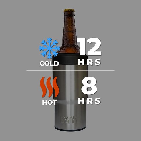 Master Holder 4-in-1 Stainless Steel Beer Can Holder - 470ml/16oz Anti-Fall Technology - Beer Cooler for Double Layer Vacuum Insulated Bottles and Cans - Blue Design in Saudi Arabia