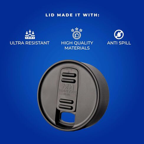 Master Holder 4-in-1 Stainless Steel Beer Can Holder - 470ml/16oz Anti-Fall Technology - Beer Cooler for Double Layer Vacuum Insulated Bottles and Cans - Blue Design in Saudi Arabia