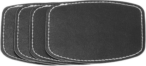 PATIKIL 3" x 2" PU Leather Hat Patches with Adhesive, 20 Pcs Bulge Custom Patches Blank for Hats, Fabric Repair Sew Laser Supplies, Clothes Bags DIY, Brown in Saudi Arabia