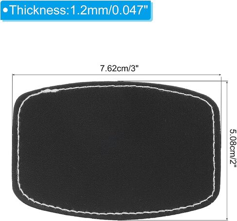 PATIKIL 3" x 2" PU Leather Hat Patches with Adhesive, 20 Pcs Bulge Custom Patches Blank for Hats, Fabric Repair Sew Laser Supplies, Clothes Bags DIY, Brown in Saudi Arabia