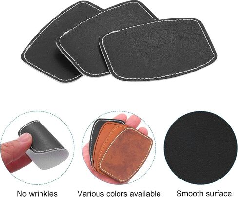 PATIKIL 3" x 2" PU Leather Hat Patches with Adhesive, 20 Pcs Bulge Custom Patches Blank for Hats, Fabric Repair Sew Laser Supplies, Clothes Bags DIY, Brown in Saudi Arabia
