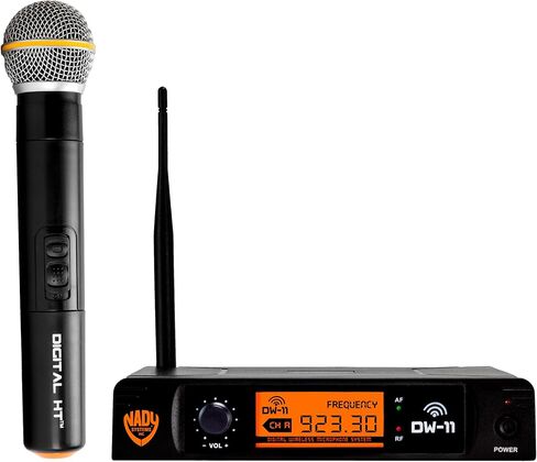 نظام الميكروفون اللاسلكي الرقمي Nady DW-11 - زمن وصول منخفض للغاية مع تعديل QPSK - مخرجات XLR و¼ بوصة - نطاق UHF - تردد ثابت in Kuwait
