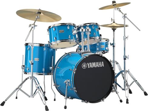 Yamaha Rydeen 5-Piece Drum Set With 20" Bass Drum, Floor Tom, 2 Toms With Ball Clamp And Wood Snare Drum, Sky Blue in Saudi Arabia