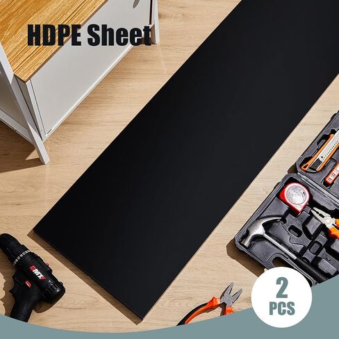 Black HDPE Plastic Sheet 3/4" x 12" x 48'' Hard HDPE Sheet Polyethylene Sheet, High Density Polyethylene Board for Crafts Flat Panel DIY Materials for Home Decor Handcrafts in Saudi Arabia