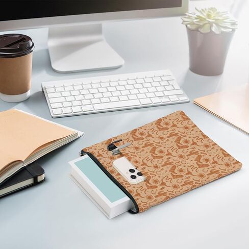 Retro Western Book Lovers Gifts Book Sleeve Book Pouch Book Protector with Zipper and Front Pocket Western Stuff Western Gifts for Women Girls Appreciation Birthday Book Accessories Book Club Gifts in Saudi Arabia