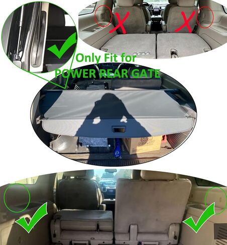 Kaungka Cargo Cover Compatible with 2007-2014 Chevrolet Suburban Cadillac Escalade ESV Retractable Trunk Shielding Shade Black (Only Fit for Power Rear Gate) in Saudi Arabia