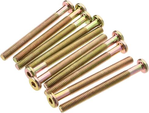 MroMax M6-1 x 65mm Hex Socket Flat Head Screws Furniture Bolts Fastener Half Thread Carbon Steel Colorful 10Pcs in Saudi Arabia