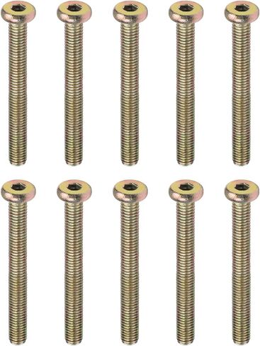 MroMax M6-1 x 65mm Hex Socket Flat Head Screws Furniture Bolts Fastener Half Thread Carbon Steel Colorful 10Pcs in Saudi Arabia