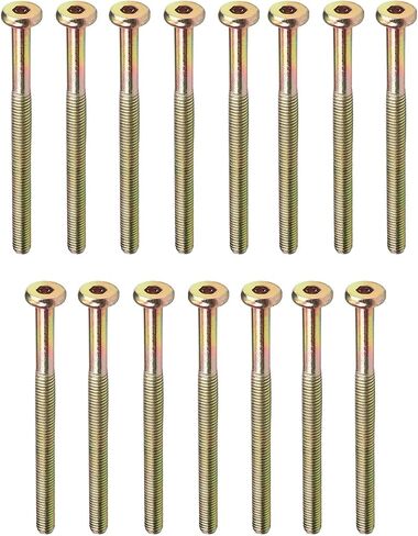 MroMax M6-1 x 65mm Hex Socket Flat Head Screws Furniture Bolts Fastener Half Thread Carbon Steel Colorful 10Pcs in Saudi Arabia