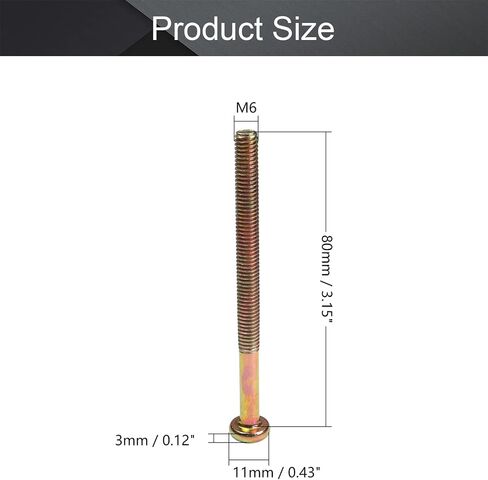 MroMax M6-1 x 65mm Hex Socket Flat Head Screws Furniture Bolts Fastener Half Thread Carbon Steel Colorful 10Pcs in Saudi Arabia