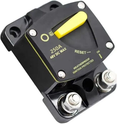 BEISUOS 200Amp قاطع الدائرة للقارب التصيد المحرك البحري ATV مقطورة المركبات ستيريو الصوت البطارية الإلكترونية النظام الشمسي الصمامات المضمنة مع مفتاح إعادة الضبط اليدوي مقاوم للماء، 12 فولت - 48 فولت تيار مستمر in Kuwait