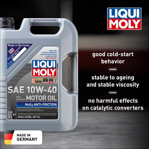 ليكوي مولي MoS2 مضاد للاحتكاك SAE 10W-40 | 5 لتر | زيت محرك اصطناعي جزئي | رمز المنتج: 2043 in Saudi Arabia