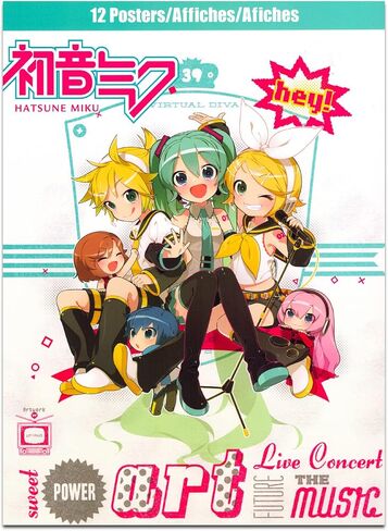 حزمة ملصقات Hatsune Miku - 12 حزمة من ديكورات Hatsune Miku للفتيات والأولاد وغرفة Hatsune Miku وديكور غرفة Hatsune Miku والمزيد (ديكورات حفلات Hatsune Miku) in Saudi Arabia