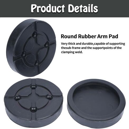 4 قطع من وسادات الذراع المطاطية المستديرة للسيارة، ملحقات رفع السيارة شديدة التحمل، وسادات ذراع رفع لرافعة الشاحنات الأوتوماتيكية، وسادة رافعة أرضية، وسادة رافعة مطاطية (130 × 28 مم) in Kuwait