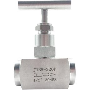 1PCS 1/4" 3/8" 1/2" 3/4“ 1"Female Stainless Steel 304 Shut Off Needle Globe Valve J13-320P(1/4",BSPP) in Kuwait