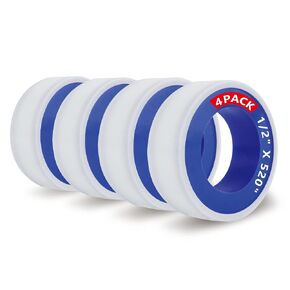 شريط سباكين ممتاز من ALLICAVER 4 بكرات، شريط تفلون 1/2 بوصة × 520 بوصة، شريط ختم خيط PTFE، مانع تسرب خيط عالي الكثافة، لرأس الدش، أنابيب المياه، ملحقات السباكة DIY تأتي مع سباكين قنب in Kuwait
