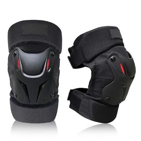 JTLB Knee Pads Adjustable Impact Resistance Knuckle Design Protectors for Motorcycle Cycling Skateboard Black 1 Pair Outdoor Equestrian (Black) in Saudi Arabia