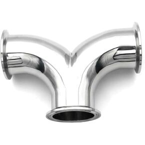 304 Stainless Steel Y-Shaped 3 Way Elbow Tee - Tri Clamp Double Elbow Fitting - 1-1/2inch & 2inch Pipe OD 38mm-51mm(2inch) in Saudi Arabia
