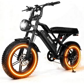 V100 1500W Peak Electric Bike for Adults, 28MPH 48V 13Ah Removable Battery, 60 Mile Range, 16"x4.0" Fat Tire, 7-Speed E-Bike with Dual Suspension – Commuter Ebike for Men & Women in Kuwait