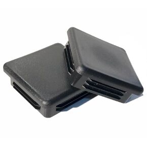 (Pack of 2) 3" X 3" - 76 X 76 MM Square Plastic Plugs | 10-14 Ga - (for ID 2.74-2.83") Flexible Ridges n Side Walls | Heavy Duty Impact Resistant Design LDPE Black Tubing Cap Plugs in Kuwait