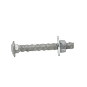 5/8"-11 x 5 (25 Pack) Galvanized Carriage Bolt Kit Grade 307A, Includes: USS Washers (25 pcs) and Hex Nuts (25 pcs), Hot Dip Galvanized for Exterior Use by Fastener Depot in Kuwait