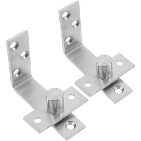 Holibanna 2pcs الثقيلة الفولاذ المقاوم للصدأ مفصلات الأبواب المحورية المخفية غير مرئية للأبواب الخشبية والحديدية المفصلات المحورية المخفية مناسبة لنافذة الخزانة in Kuwait