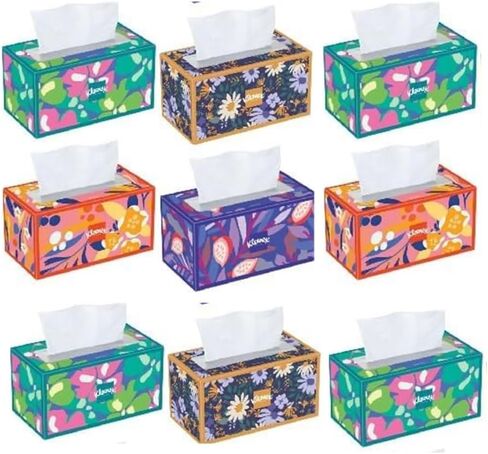Trusted Care Facial Tissues, 2-Ply, Soft & Absorbent, 9 Big Boxes, 230 Tissues per Box (2,070 Total Count), Packaging May Vary in Kuwait