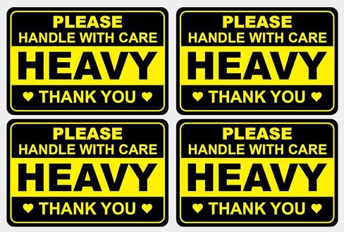 2x3 Heavy Warning Stickers for Shipping Mailing Cartons 200 Stickers in Kuwait