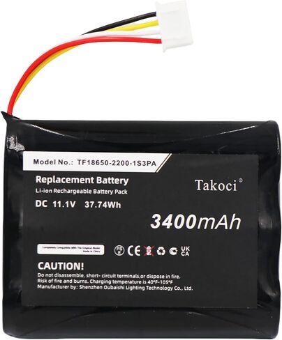 بطارية بديلة بقدرة 3400 مللي أمبير في الساعة Stockwell I متوافقة مع مكبر صوت بلوتوث TF18650-2200-1S3PA 11.1 فولت in Kuwait